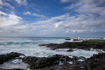 Rocky coast and Atlantic ocean, Tenerife, Spain