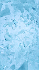 Naklejka premium Super Slow Motion of Exploding Ice Shards , Close-up