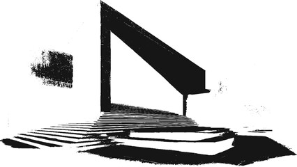 High contrast black grunge texture featuring rugged noise elements and weathered distressed overlay for graphic project