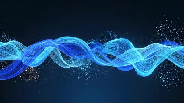 Abstract Blue Light Streaks - A Mesmerizing Visual Journey.