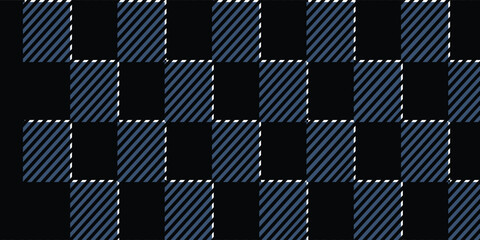 Lumberjack plaid pola mulus. Ilustrasi vektor. Warna biru. Templat tekstil. © Arif