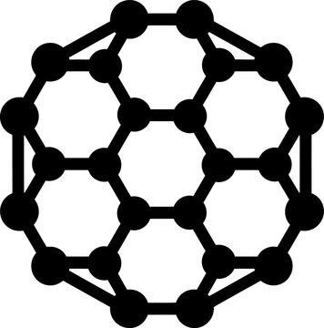 Buckminsterfullerene C60 Molecule Icon