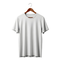 white t shirt Mockup of a white T-shirt on Hanger
ON White background PNG