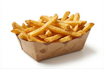 french fries isolated on white background