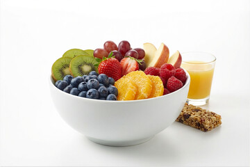 bowl of muesli and fruits