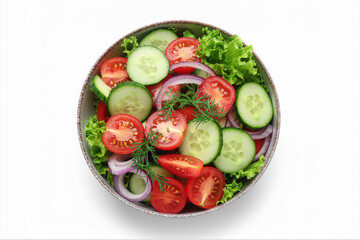 salad with tomatoes and cucumbers