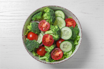 salad with tomatoes and cucumbers
