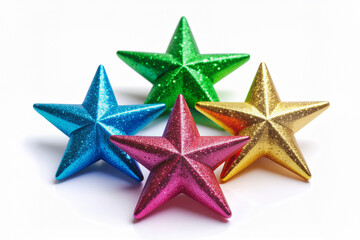 Shiny Golden Star Elements for Holiday Decoration