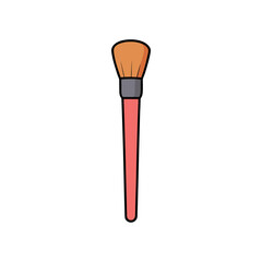 vector clip art makeup brush on white background for web and graphic design