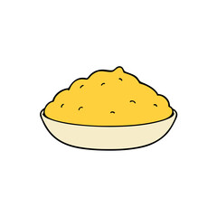 vector clip art mashed potatoes on white background for web and graphic design