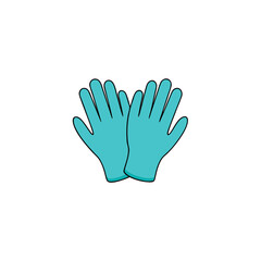vector clip art medical gloves on white background for web and graphic design