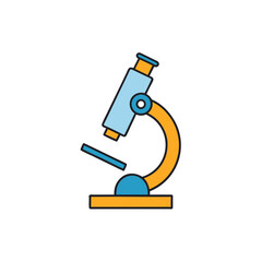 vector clip art microscope on white background for web and graphic design