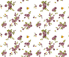 floral pattern with blooming spring flowers