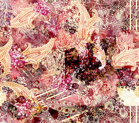 watercolor pattern on a white background