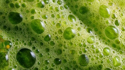 Green apple juice surface