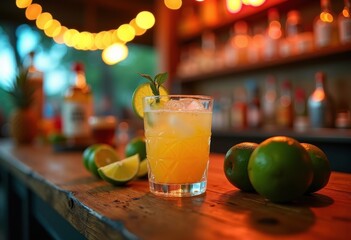 Lime Caipirinha Mystique Tropical Vibe Citrus Spirit Brazil Street Market