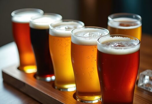 Craft Beer Flight Sampler Showcase Collection Featuring Unique Breweries Tasting Variety