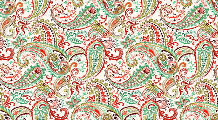 ethnic floral seamless pattern