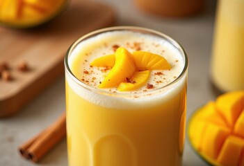 Exotic Mango Lassi Yogurt Smoothie Inspiration Layered Kaleidoscope Burst Creamy Delight