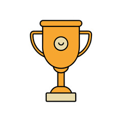 vector clip art trophy on white background for web and graphic design