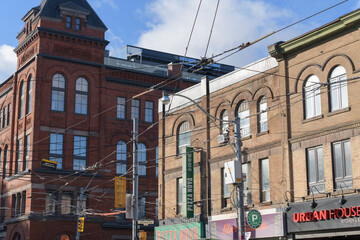 Fototapeta premium exterior of The Broadview Hotel located at 106 Broadview Av, Toronto