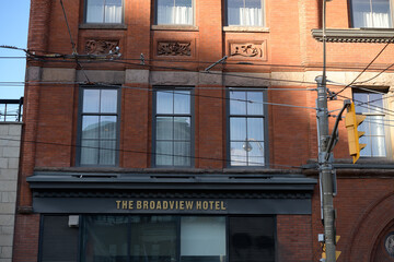 Obraz premium exterior of The Broadview Hotel located at 106 Broadview Av, Toronto