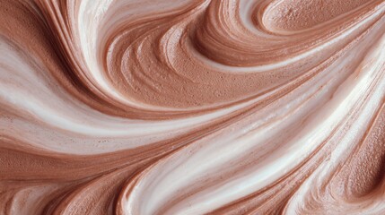 Obraz premium Chocolate yogurt close-up texture. Food background