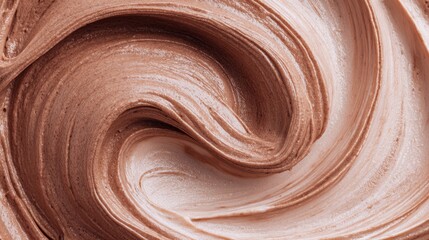 Obraz premium Chocolate yogurt close-up texture. Food background