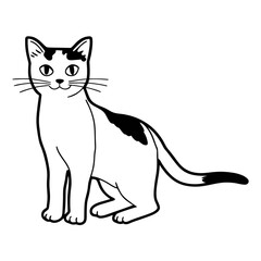 cat, animal, kitten, pet, cartoon, white, domestic, isolated, cats, gray, young, baby, cute, funny, tail, kitty, vector, pets, illustration, animals, silhouette, feline, fur, mammal