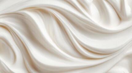 Obraz premium Organic plain yogurt close-up texture. Food background