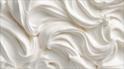 Obraz premium Organic plain yogurt close-up texture. Food background