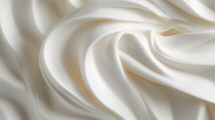 Fototapeta premium Organic plain yogurt close-up texture. Food background