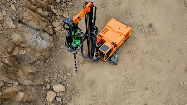 Video, Drilling Rigs, illustration of drill machines for industrial and educational soil drilling