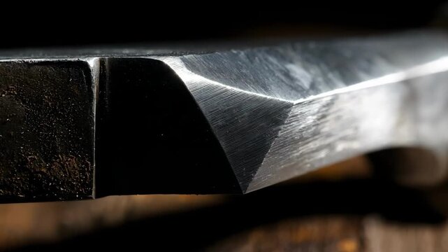 Midrange view of an anvil face showcasing a smooth surface perfect for flattening and refining metal pieces.