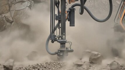 Video, Drilling Rigs, illustration of drill machines for industrial and educational soil drilling