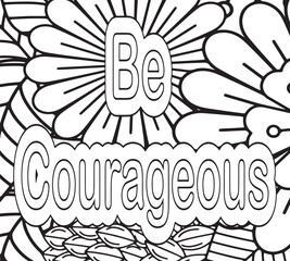 Inspirational Floral Line Art for Adults & Teens