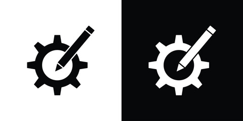 Customizefor banner ands collection Silhouette flat icon design element.aging design Vector illustrationsntings icons editable flat black and white icons pack. Vector EPS10