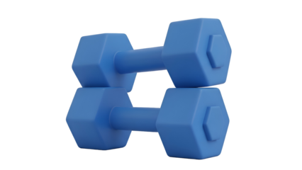 Sculpt your strength with these vibrant blue dumbbells perfect for fitness campaigns, gym promotions, and health-focused designs, inspiring wellness goals