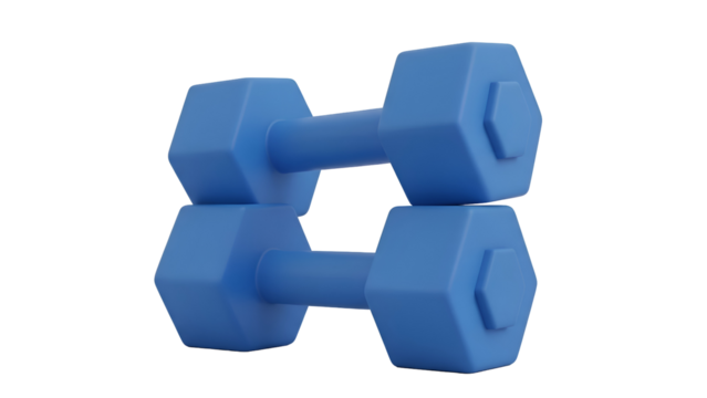 Sculpt your strength with these vibrant blue dumbbells perfect for fitness campaigns, gym promotions, and health-focused designs, inspiring wellness goals