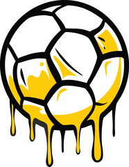 Fototapeta premium Urban street style soccer design with grunge texture and graffiti elements, edgy vector illustration for t-shirt print isolated on a white background.