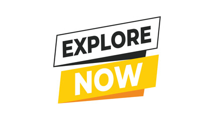 Explore now modern text banner design for effective call to action marketing campaigns. digital graphic element for website, application, or advertising promotion Vector