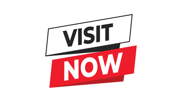 Visit now call to action button for websites, digital marketing, online promotion, and captivating user experience. Vector