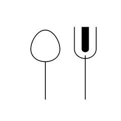 Minimalist line art icons representing a lollipop and a religious tilak symbol for simple design concepts