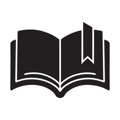 open book bookmark logo icon vector illustration