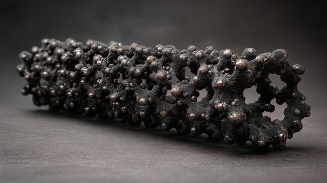 Abstract molecular structure dark material texture - Powered by Adobe