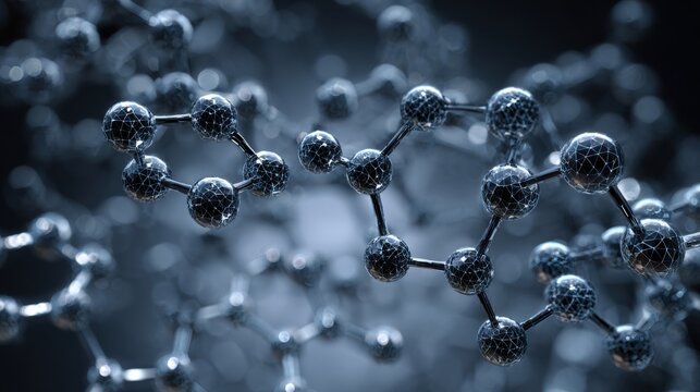 Abstract molecular structure science research background - Powered by Adobe