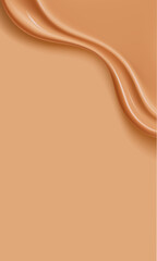 Realistic foundation creamy texture for beauty products ad, 3d effect. Foundation liquid design