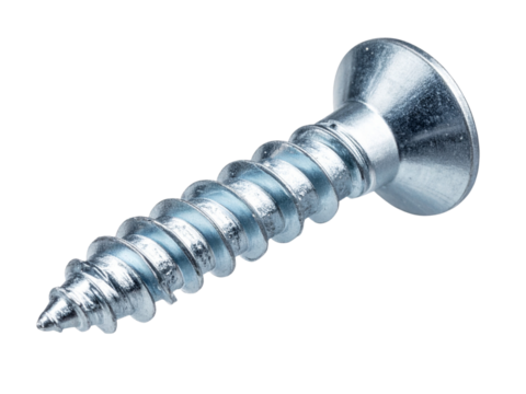 A single metal countersunk head screw for various fixing tasks