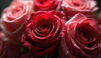 close up of red roses