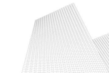 Abstract modern architecture, 3D rendering